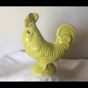 Vtg Antique CeramicYellow Chicken/Rooster Figurine